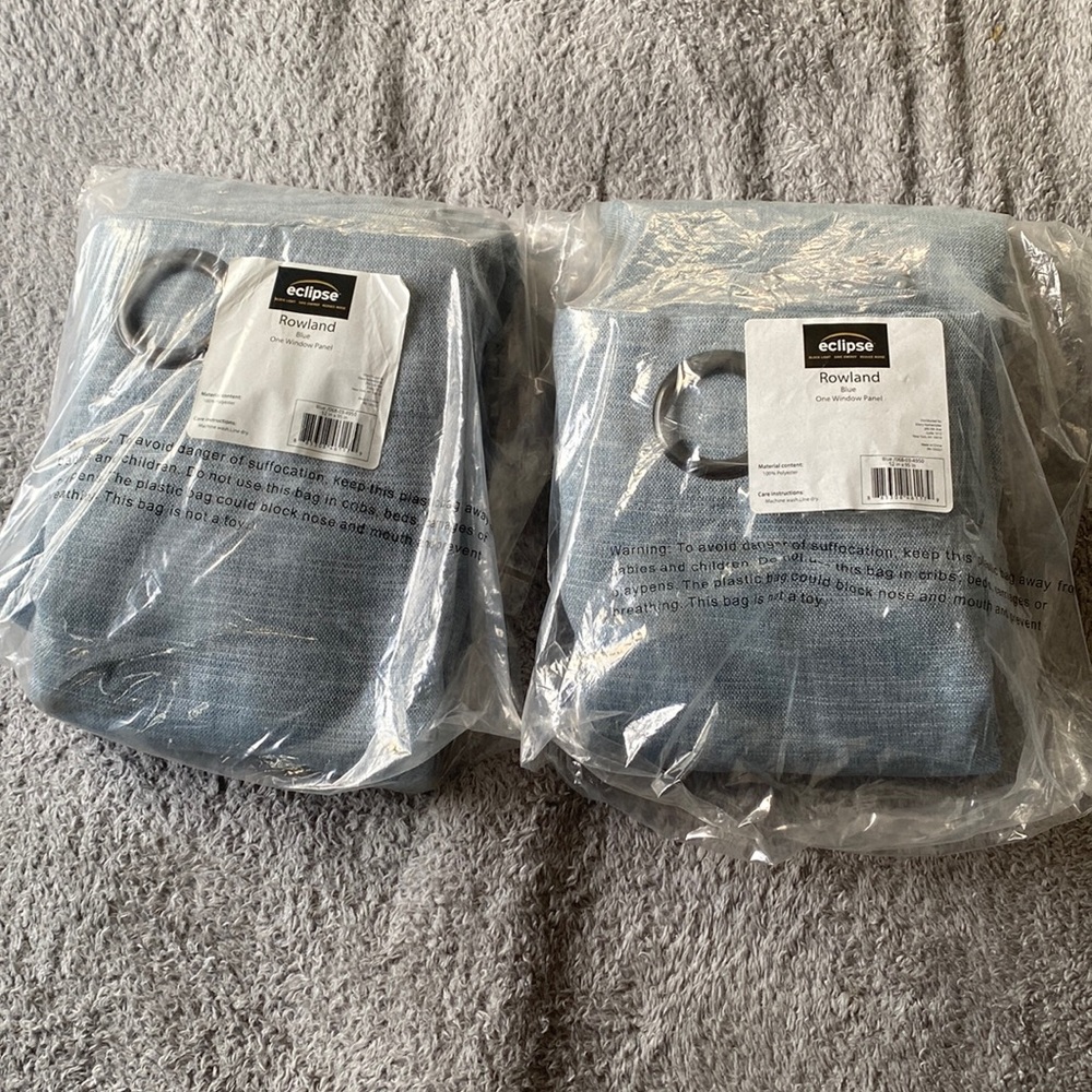 Eclipse Rowland Blue Window Curtains